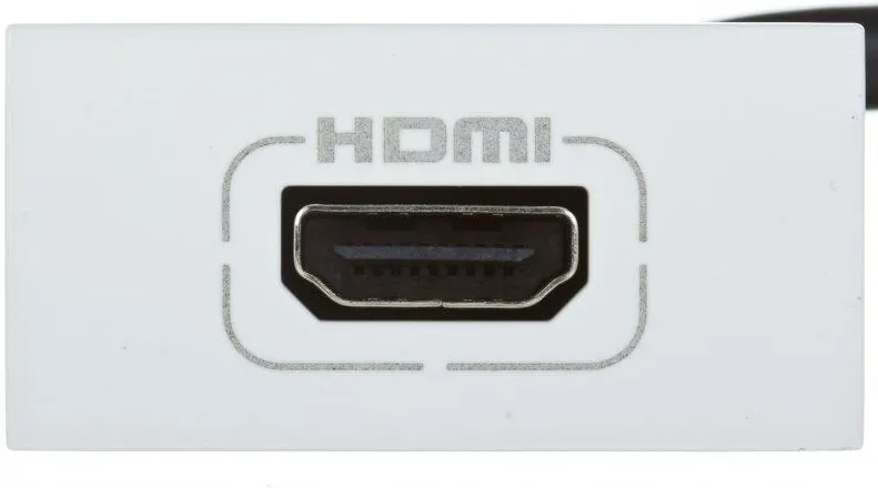 Розетка HDMI с кабелем Legrand Mosaic, белая 78778