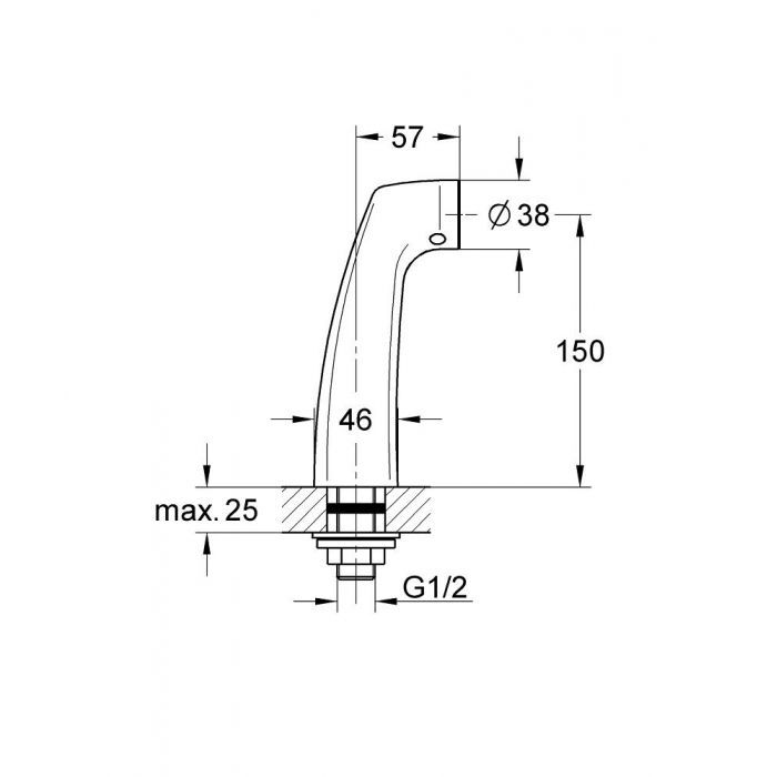 Соединитель Grohe Штуцер торцевой 12036000