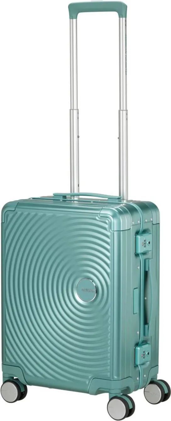 American Tourister Soundbox Alu 55cm чемодан бирюзовый 55см 39л