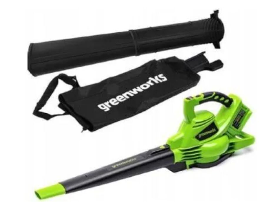 Аккумуляторный садовый пылесос Greenworks 24V GD24X2BV BRUSHLESS (без аккумулятора и зарядного устройства)
