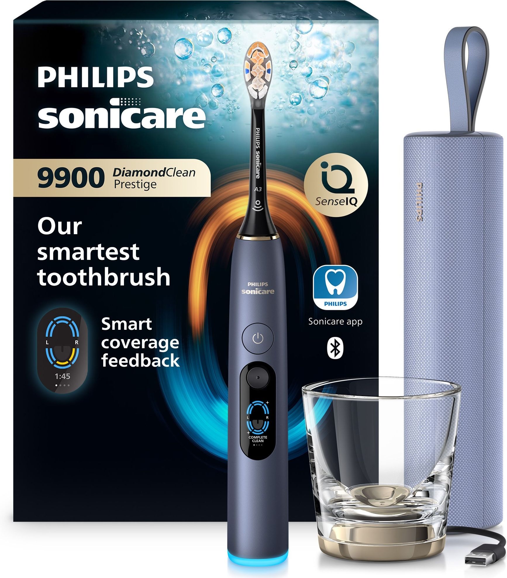 Электрическая зубная щетка Philips Sonicare DiamondClean Series 9900 Prestige HX9813/98