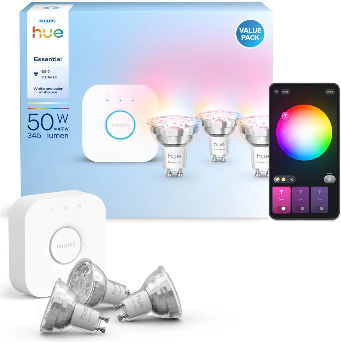Комплект PHILIPS HUE Essential Gu10 8721103103710