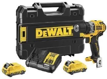 Ударная дрель-шуруповерт DeWalt DCD706D2, с 2 АКБ 2 Ач и ЗУ, в кейсе