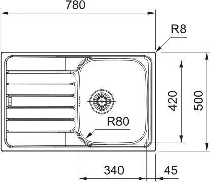 Кухонная раковина Franke Spark SKN 611-78 / 50 101.0712.230, нержавеющая сталь гладкая