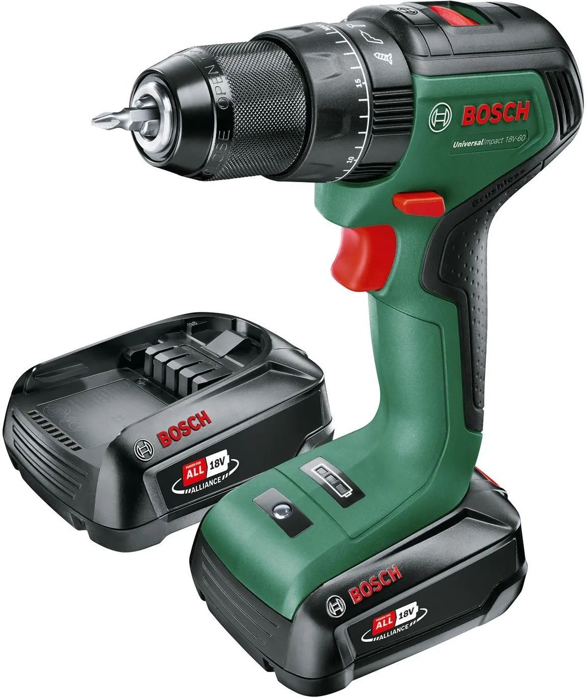 Аккумуляторная ударная дрель Bosch UniversalImpact 18V-60 (06039D7102)