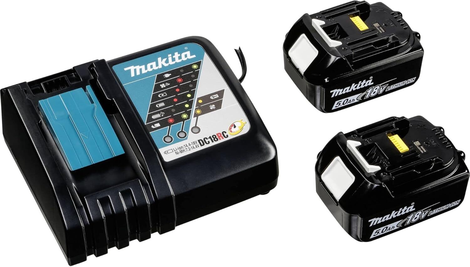 Ударная дрель Makita DDF458RTJ 18V LXT с АКБ 2x5,0 Ah и ЗУ