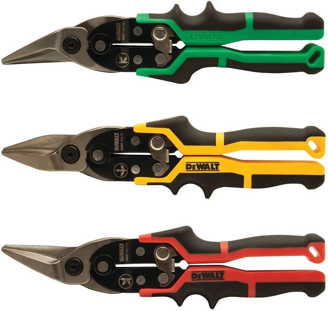 Набор ножниц DeWalt Ergo левое/правое/прямое резание, 3 шт. (DWHT146760)