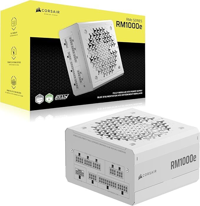 Блок питания Corsair PSU RMe White 1000W 80+Gold FM ATX3.1 2025 (CP9020294EU)