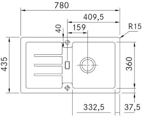 Кухонная раковина Franke Strada SAG 614-78 114.0676.325, Каменный серый