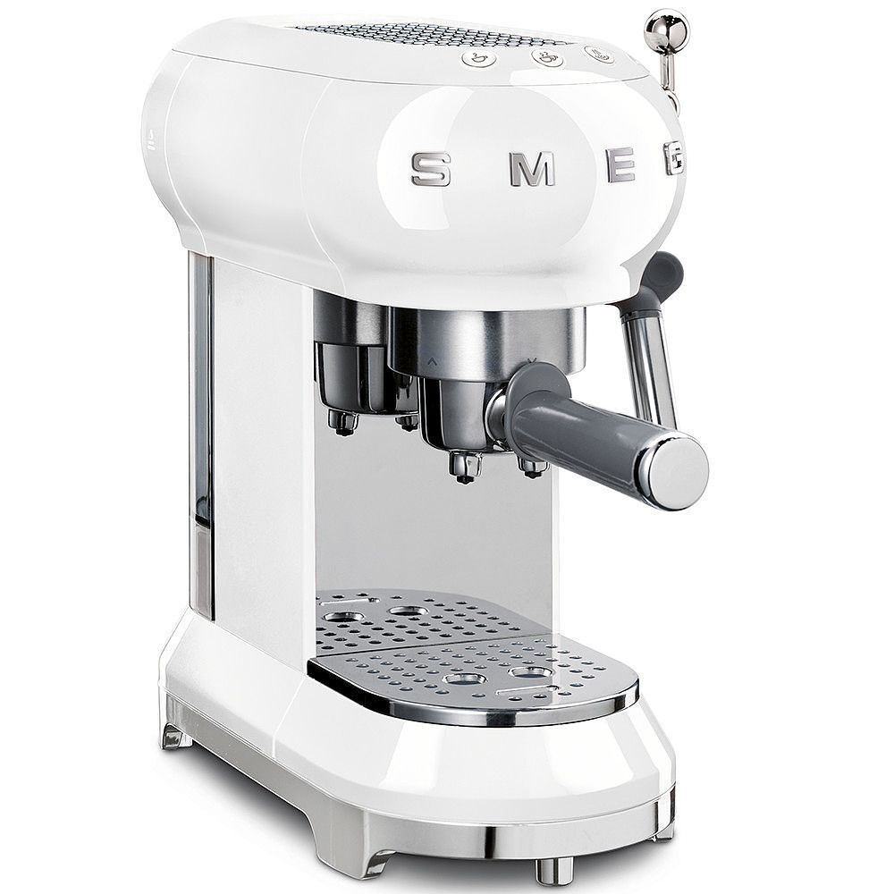 Кофеварка рожковая Smeg ECF01, белый