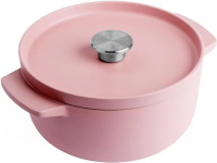 Чугунная кастрюля KitchenAid 3,3 л, пудрово-розовая
