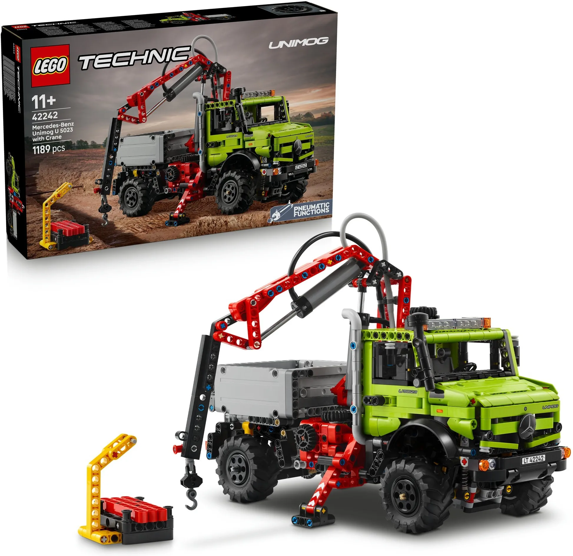 Конструктор LEGO Technic 42242 Mercedes-Benz Unimog U 5023 с краном