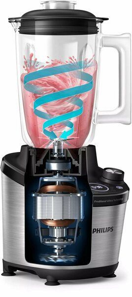 Стационарный блендер PHILIPS HR3760/00, серебристый
