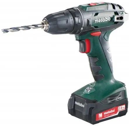 Дрель-шуруповёрт аккумуляторная Metabo BS 14.4 Li 602206530 в кейсе с 2 аккумуляторами 14.4 V/2.0 Ah и ЗУ