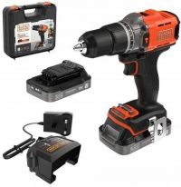 Аккумуляторная ударная дрель шуруповерт Black&Decker BCD383D2XK аккумуляторы 2x2.0 Ач кейс