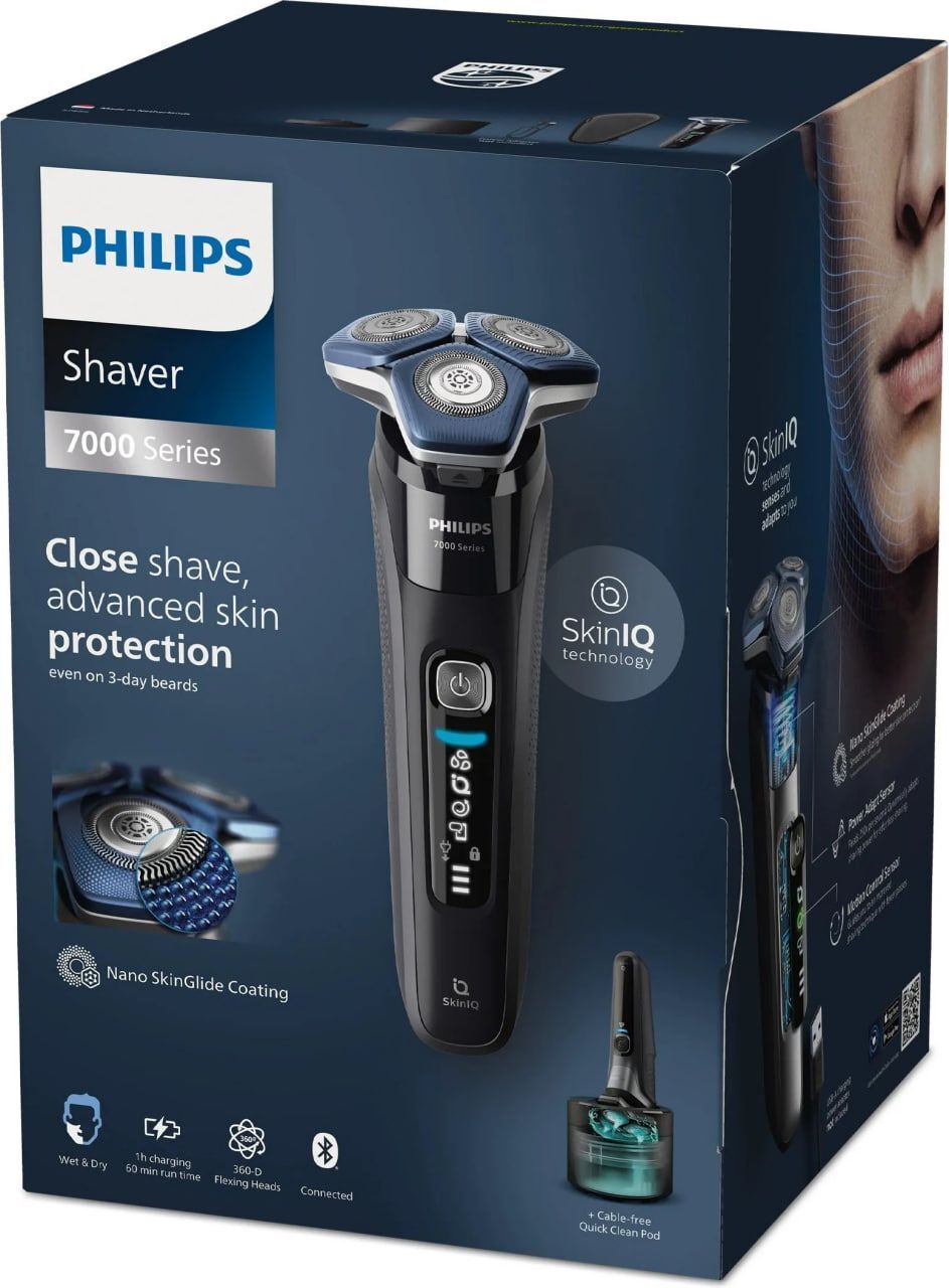 Электробритва PHILIPS Series 7000 SkinIQ S7886/55 черная