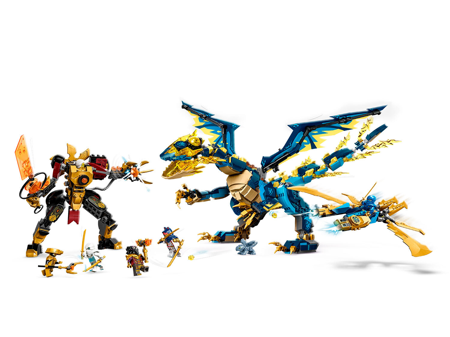 Конструктор LEGO Ninjago 71796 Элементальный Дракон против Робота-императрицы