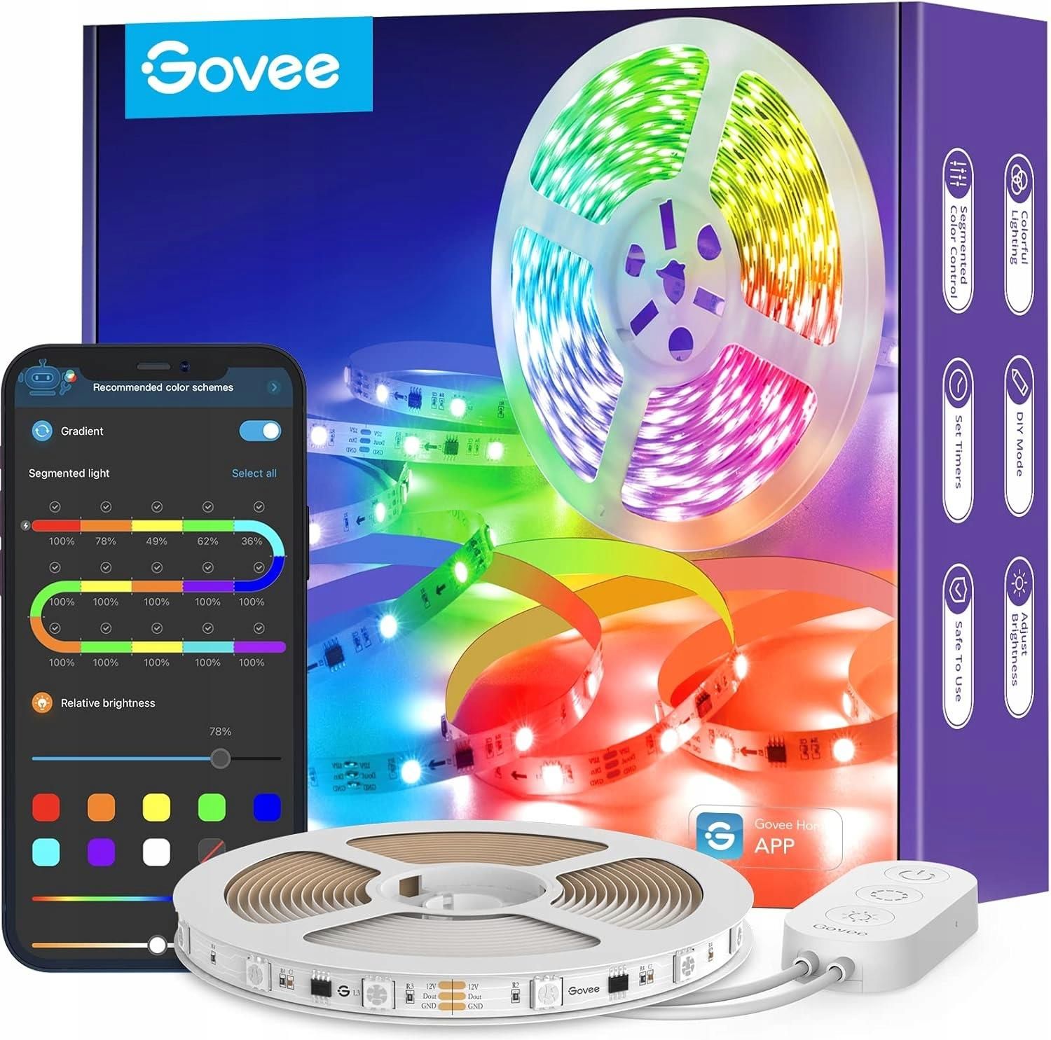 Светодиодная лента Govee RGBIC H263, 10 м