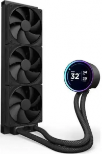Система жидкостного охлаждения NZXT Kraken Elite 360 V2 LCD, AIO 360 мм, чёрная