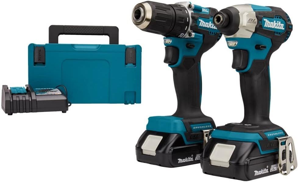 Набор инструментов Makita DLX2423AJ 18V LXT DDF487 + DTD157 с 2×2,0 Ач АКБ и ЗУ
