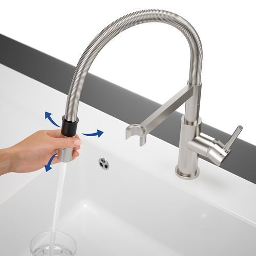 Однорычажный смеситель для кухни Villeroy & Boch Steel Expert Compact (927300LC)