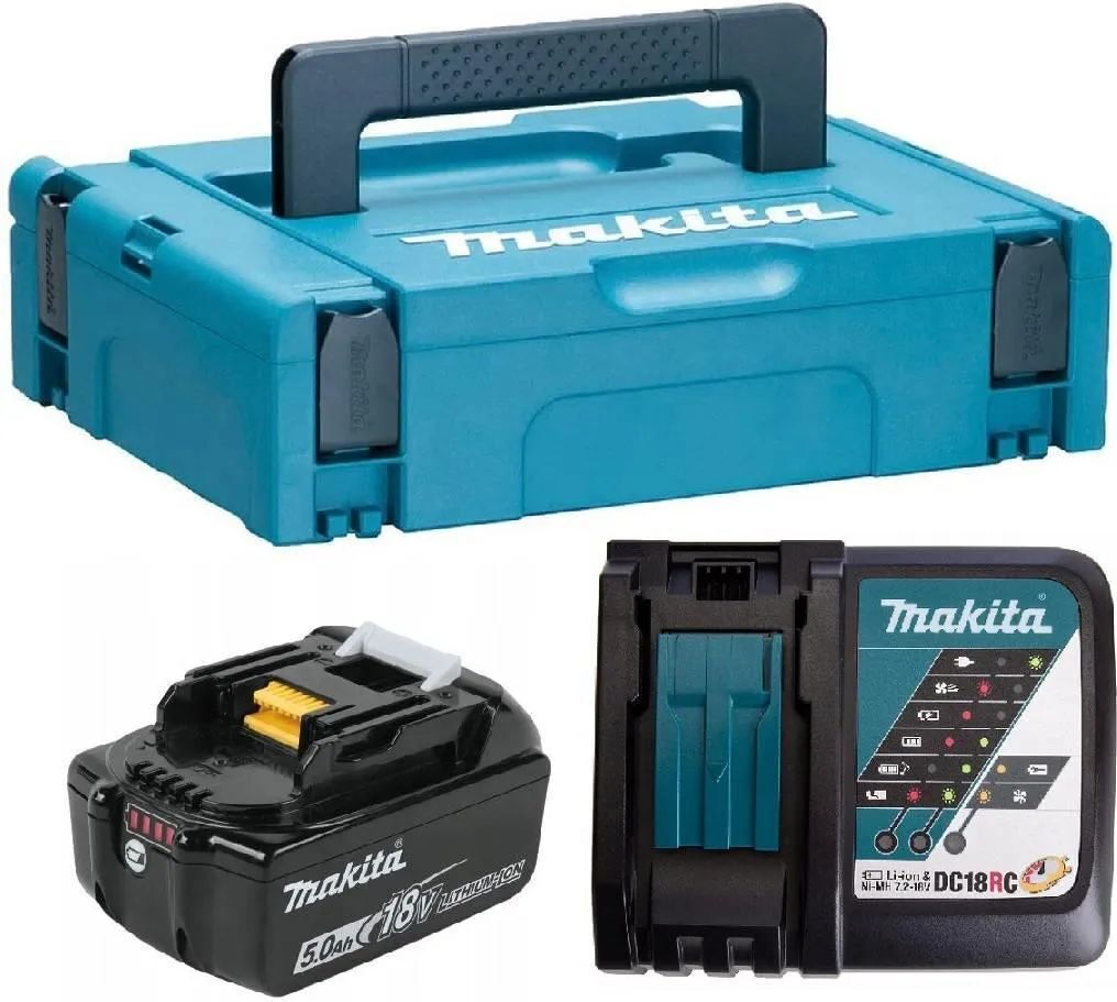 Набор Makita 18V Makpac с АКБ 2 BL1850B и ЗУ DC18RC