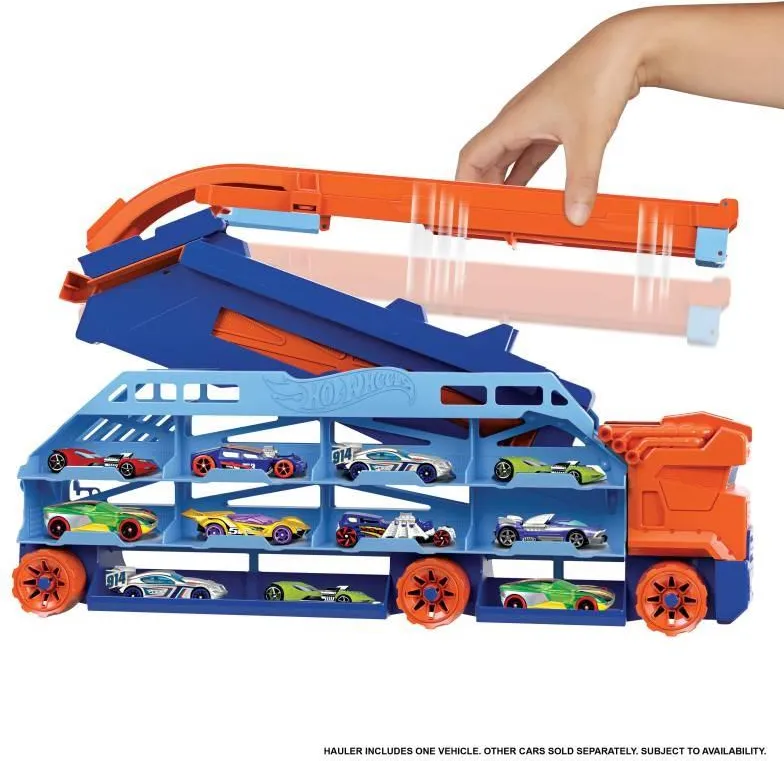 Игровой набор Hot Wheels City Transporter "Грузовик-автотрек: Десантирование с воздуха" HDY92