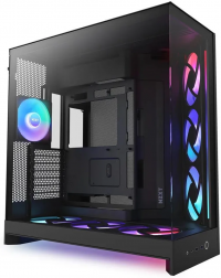 Корпус NZXT H9 Flow RGB+ (2025), Mid-Tower ATX, чёрный, 7 RGB-вентиляторов