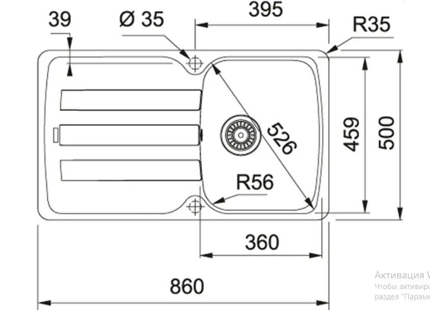 Кухонная раковина Franke Antea AZG 611-86 114.0498.064 серый