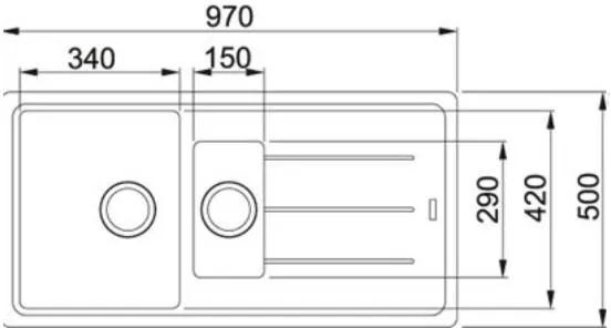 Кухонная раковина Franke Basic BFG 651-97 114.0676.272, бежевый