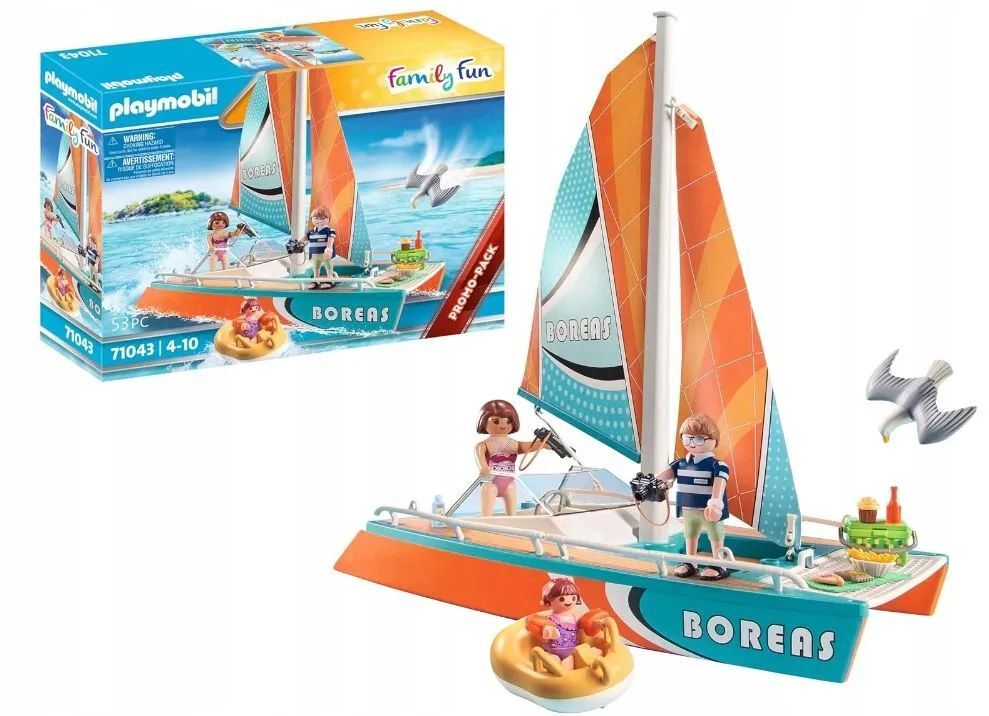 Конструктор Playmobil Family Fun - Катамаран для семейного отдыха - Плеймобиль 71043