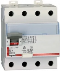 УЗО Legrand P304 4P 40A 30mA тип A (009141)