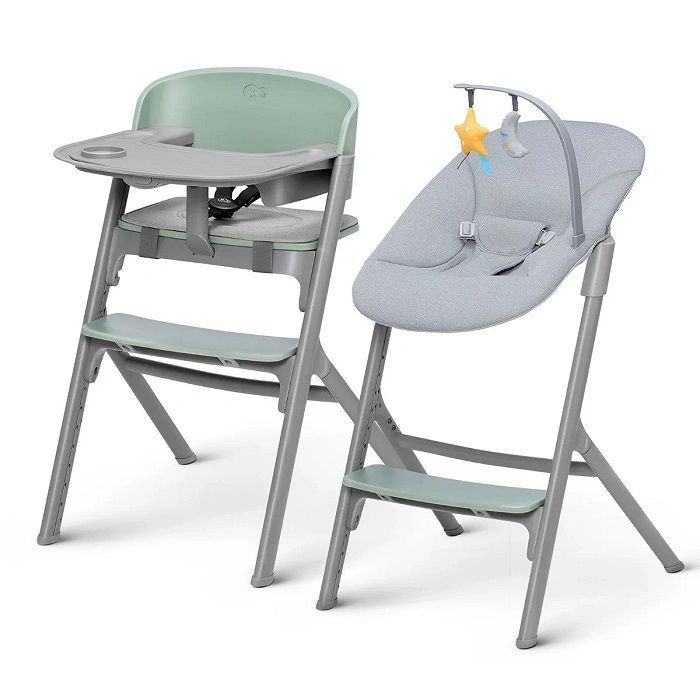 Стульчик для кормления Kinderkraft LIVY + кресло-качалка CALMEE, зеленый