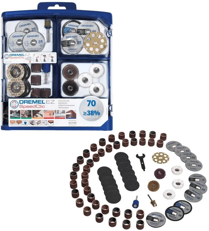 Набор аксессуаров Dremel EZ SpeedClic SC725 2615E725JA 70шт