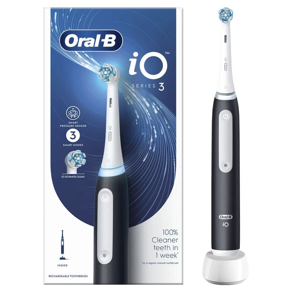 Электрическая зубная щетка Oral-B iO 3, черный