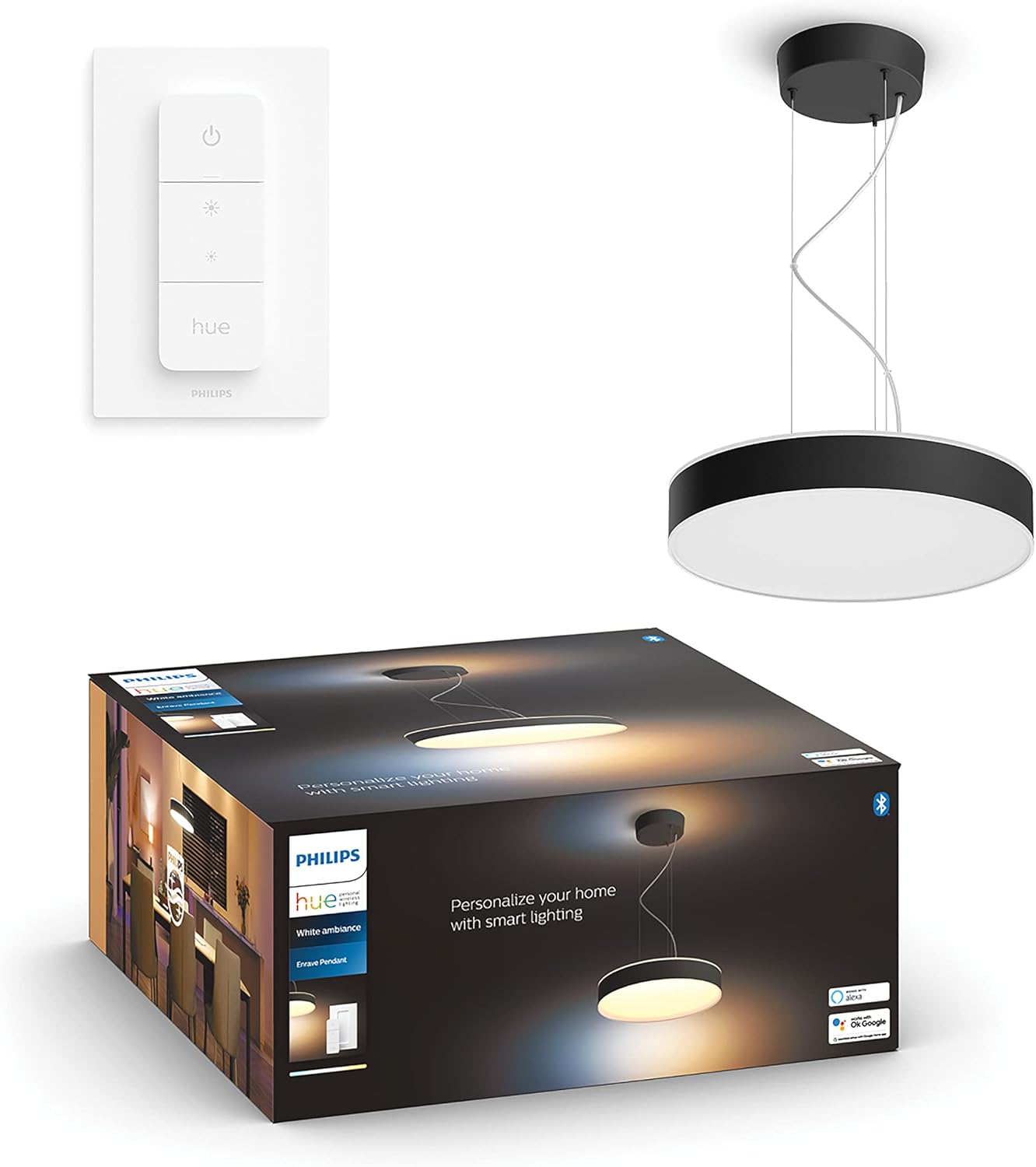 Умный потолочный светильник Philips Hue Enrave Pendant white ambiance 915005998101, черный