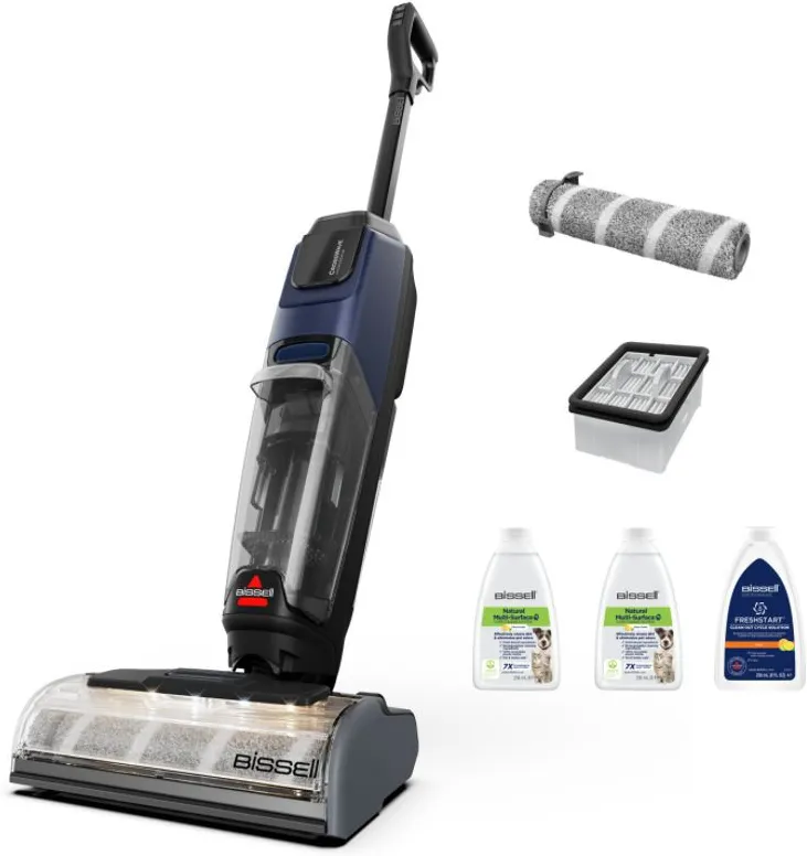 Вертикальный моющий пылесос BISSELL CrossWave HydroScrub Pro, синий