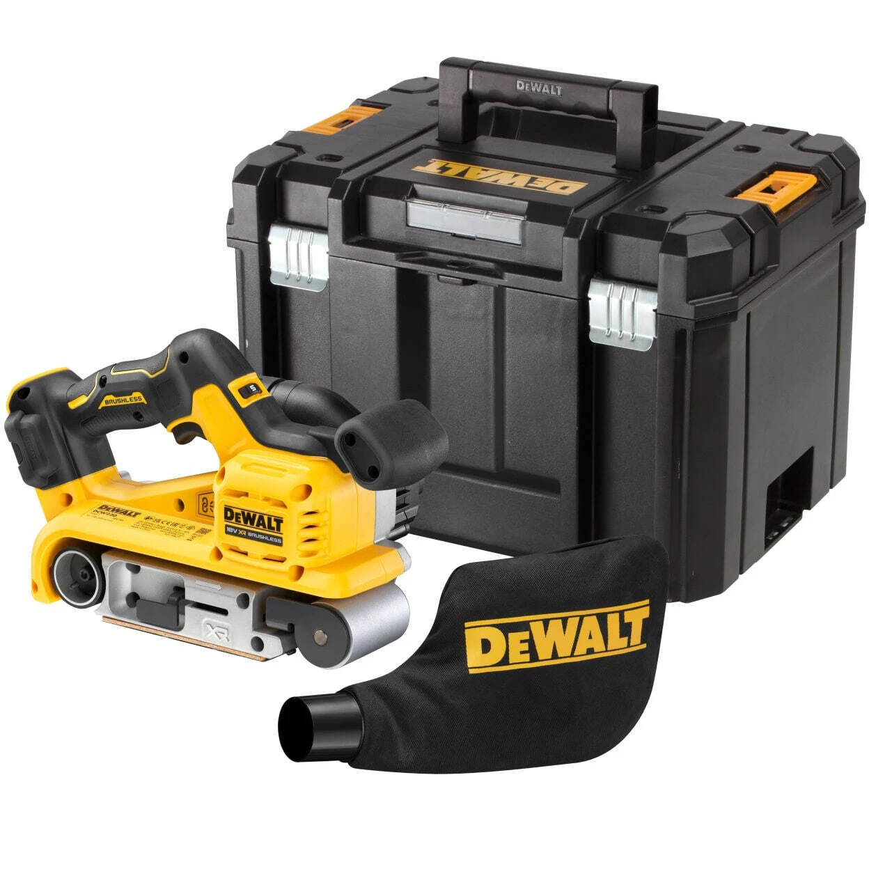 Ленточная шлифмашина аккумуляторная DeWalt DCW220P2QW, с 2хАКБ и ЗУ, в кейсе