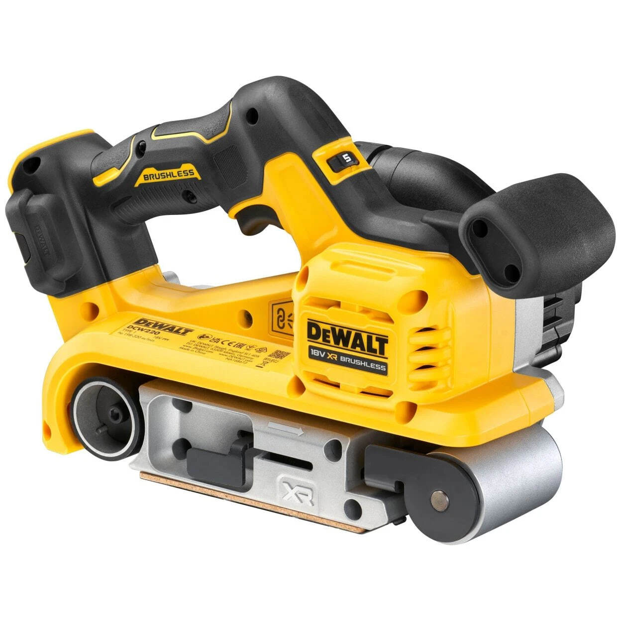Ленточная шлифмашина аккумуляторная DeWalt DCW220P2QW, с 2хАКБ и ЗУ, в кейсе