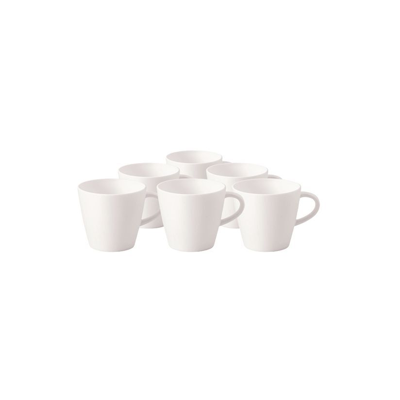 Набор чашек для эспрессо Villeroy & Boch Manufacture белый 6 предметов 60 мл 10-4240-6004