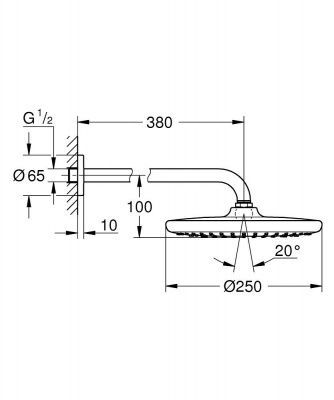 Душевая система Grohe Tempesta 250 266682430