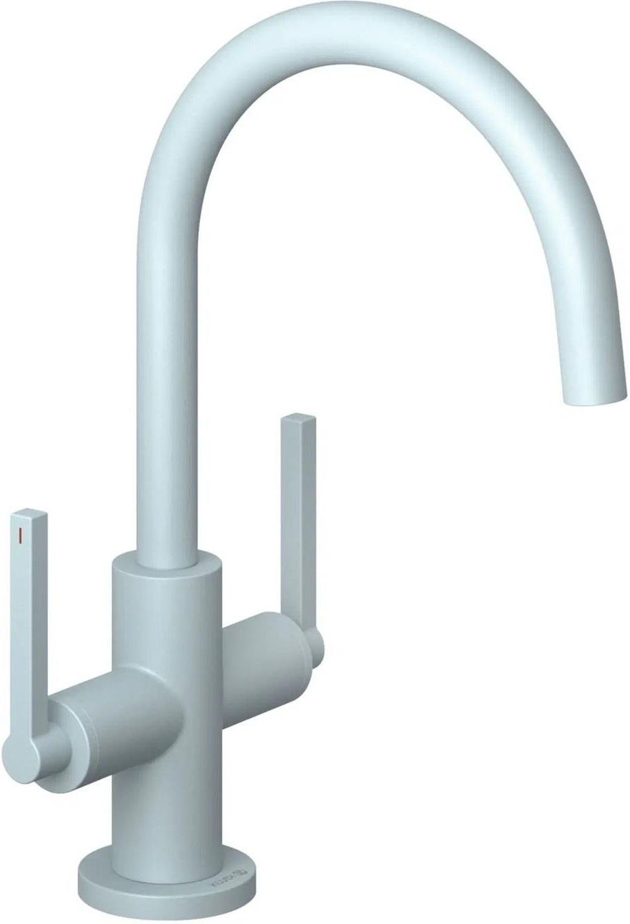 Смеситель для раковины Kludi Nova Fonte Puristic 20118O415, матовый голубой