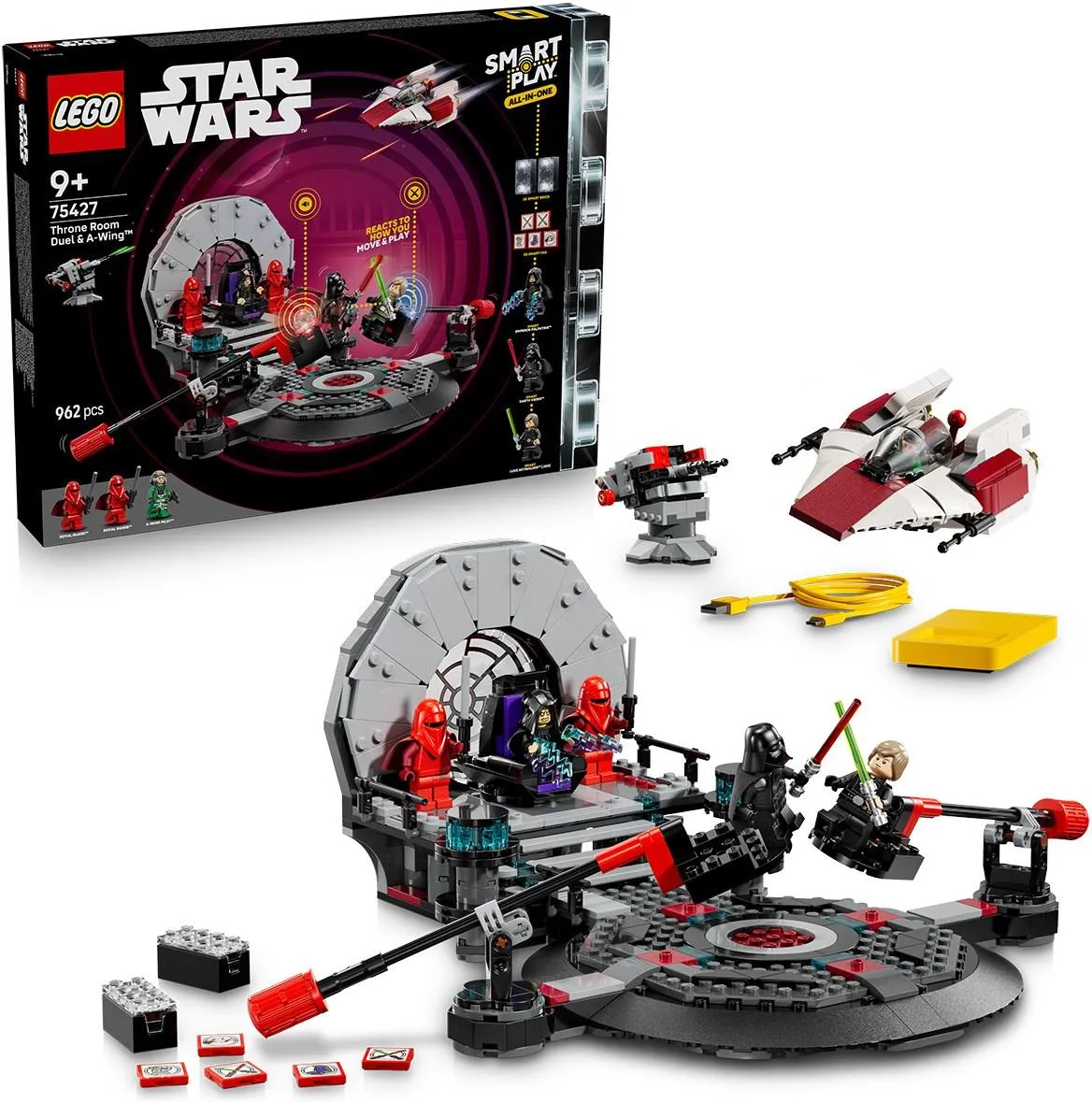 Конструктор LEGO Star Wars 75427 SMART Play: Поединок в тронном зале и A-Wing