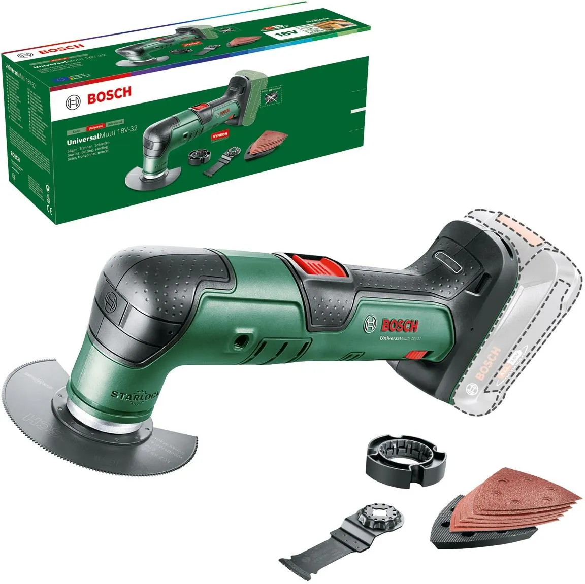 Многофункциональный инструмент Bosch UniversalMulti 18V-32 0603105000