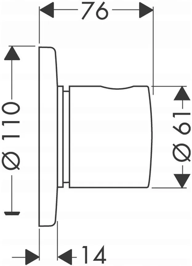Переключатель/внешняя часть Hansgrohe Trio/Quattro S 15932000