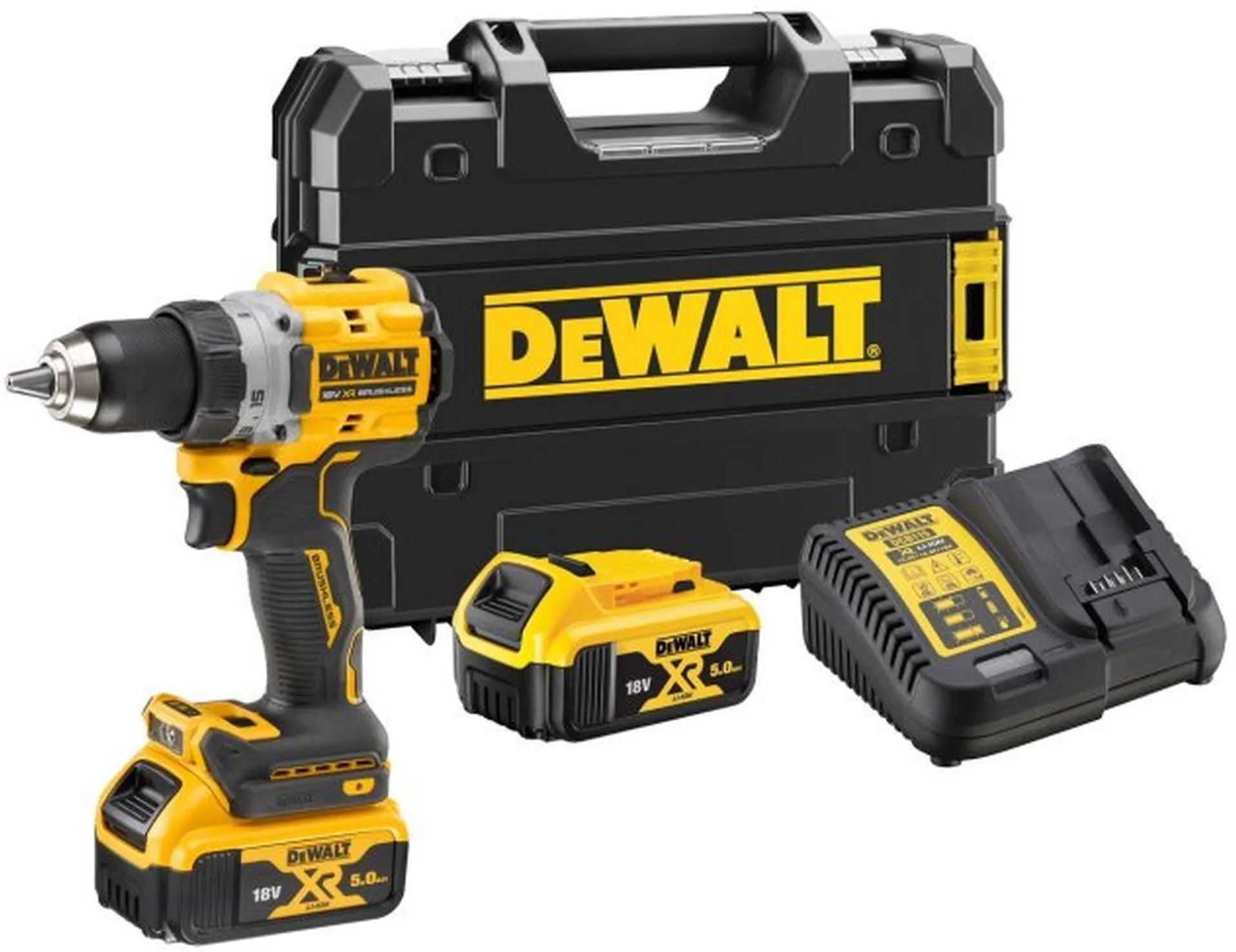 Ударная дрель-шуруповерт DeWalt DCD805E2T-QW, с 2 АКБ 1.7 Ач и ЗУ, в кейсе