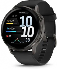 Смарт-часы Garmin Venu 4 45 mm Slate с черным ремешком