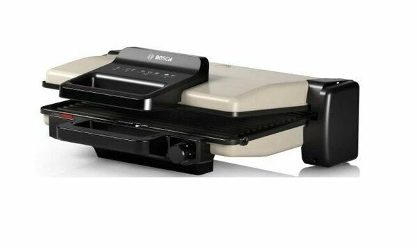 Электрический гриль Bosch TCG3302 2000 Вт, черный/бежевый