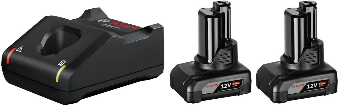 Набор аккумуляторов и зарядное устройство Bosch 2xGBA 12V 6.0Ah + GAL 12V-40 Professional (1600A01B20)