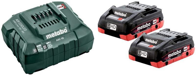 АКБ Metabo 2 x LiHD 18В/4,0Ач + ЗУ ASC 55 685163000